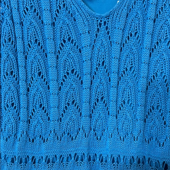 Kohl's Vibrant Blue Crochet Midi Dress - Picture 5 of 7